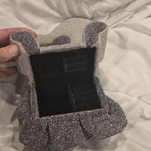 Elegant Silver and Black Jewelry Box